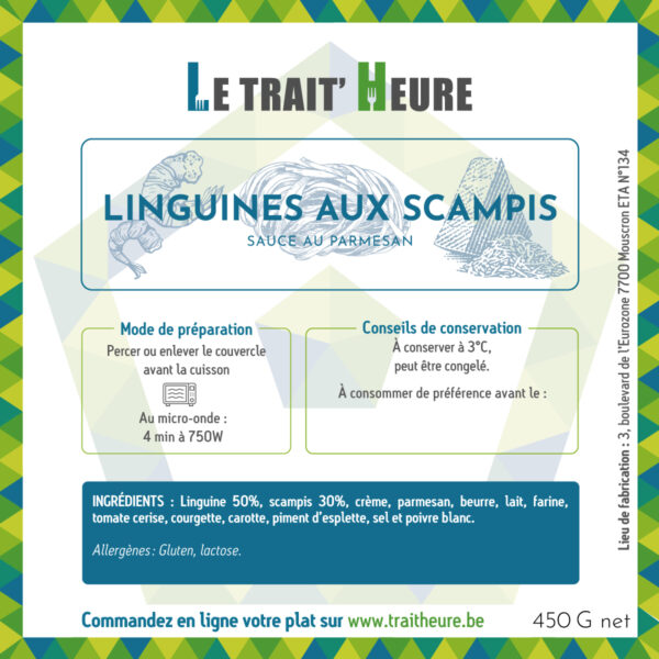 Linguines aux scampis crème de parmesan – Image 2