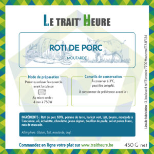 Roti de porc moutarde