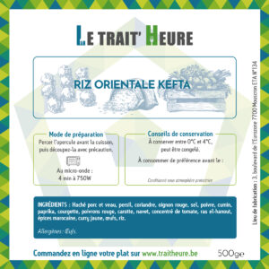 Riz orientale kefta