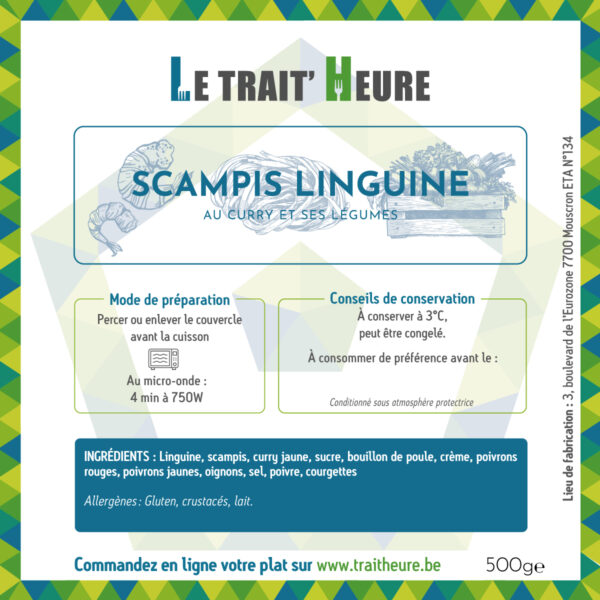 Scampis Linguine au curry et ses légumes – Image 2