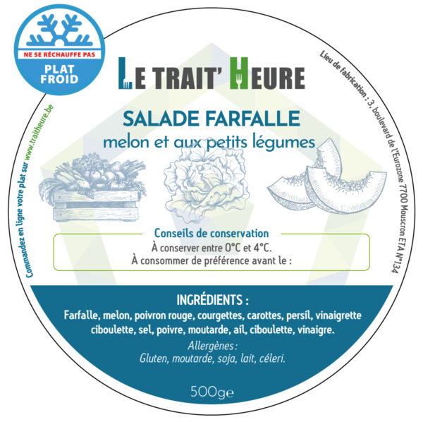 Salade Farfalle Melon et aux petits légumes – Image 2