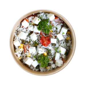 Salade de riz à la feta et à la menthe