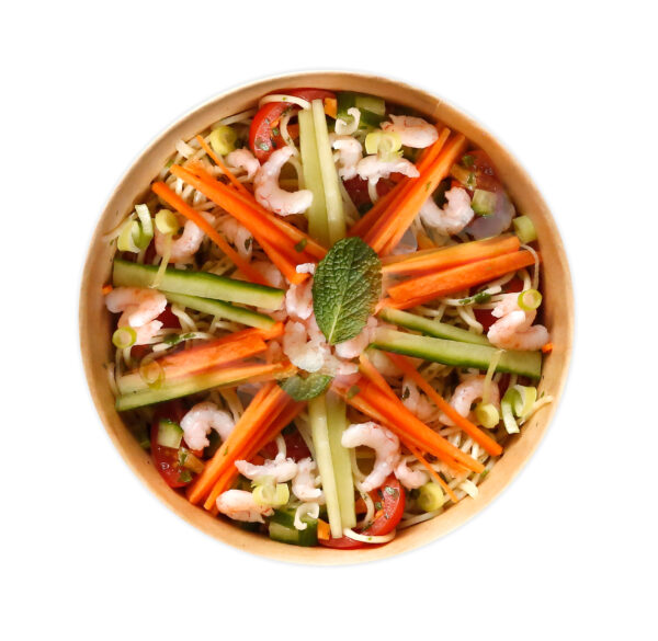 Salade thaï aux crevettes rose