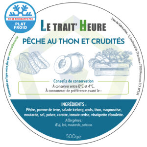 Pêche au thon et crudités