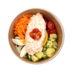 Pêche au thon et crudités