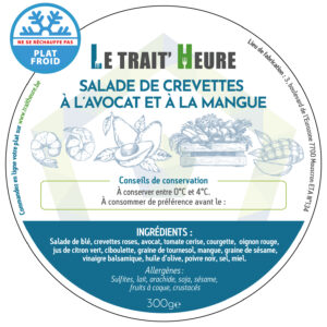 Salade de crevettes à l'avocat et à la mangue