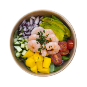 Salade de crevettes à l'avocat et à la mangue