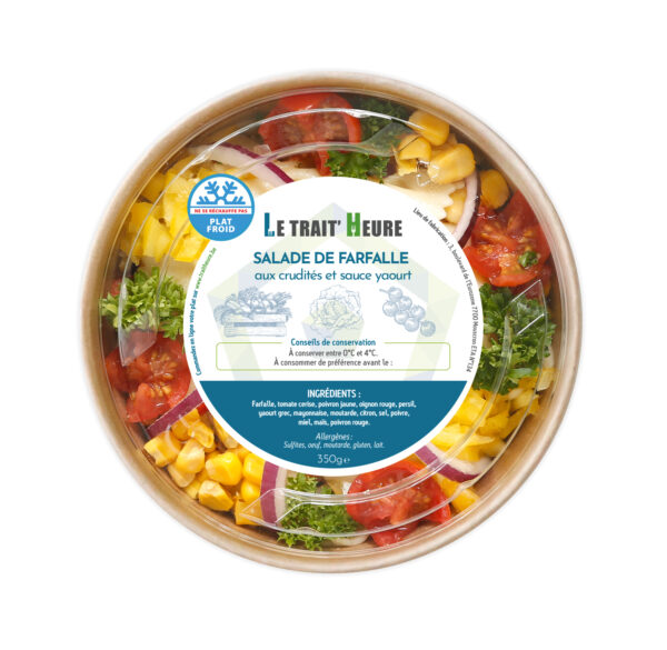 Salade de farfalle aux crudités et sauce yaourt – Image 3